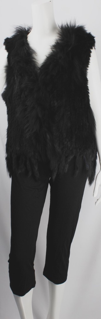 Alice & Lily fur vest plain black STYLE: SC/4374 BLK image 0